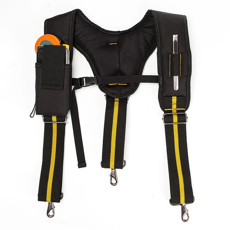 Heavy Duty Work Suspenders For Men With 3 Loop Attachment Tool Belt ...