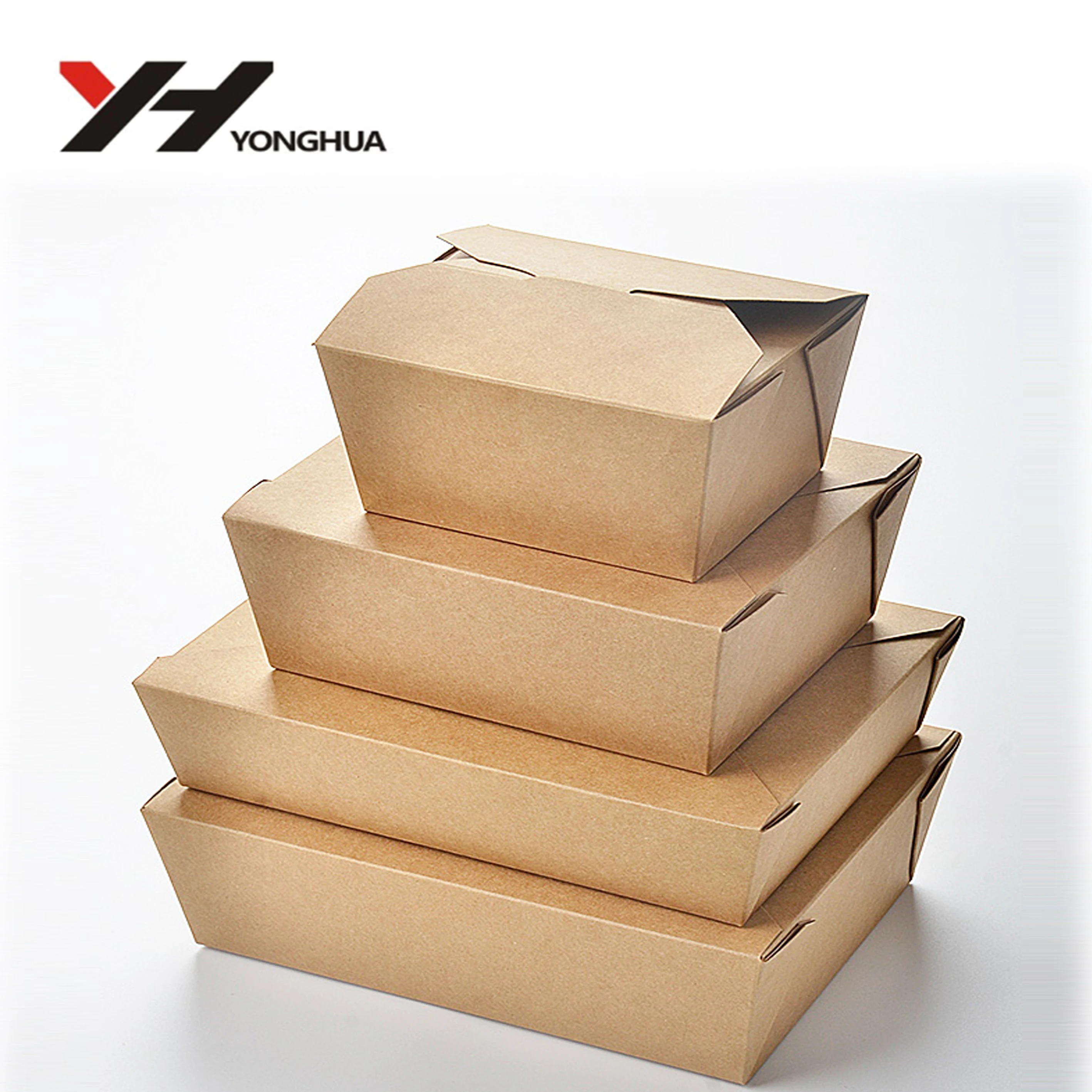 一次性印刷定做牛皮纸快餐打包盒 - buy 快餐纸盒,快餐包装盒,食品