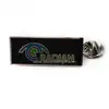 Custom rectangle make your own hard enamel lapel pin badges