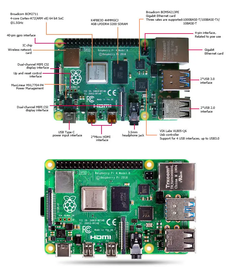 Cheap Price Pi4 4GB Mini Pc Raspberry Pi 2 3 8g Development Raspberry ...
