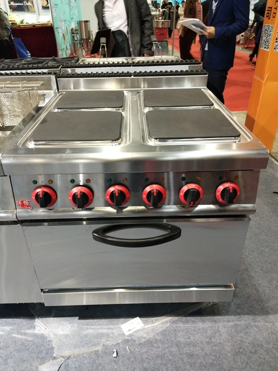 Hotel Restaurant Stainless Steel Heavy Duty Table Top Commercial Electric Range With Electric