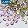 Best Quality 2088 16 Cut 8 Big 8 Small Facets Crystal AB Flat Back Non Hot Fix Nail Rhinestones For Nail Art