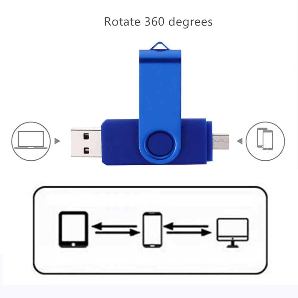 High Speed OTG USB Flash Drive 128gb Pen Drive 64gb 32gb 16gb Pendrive 2 in 1 Micro Usb Stick for Android SmartPhone - ANKUX.COM