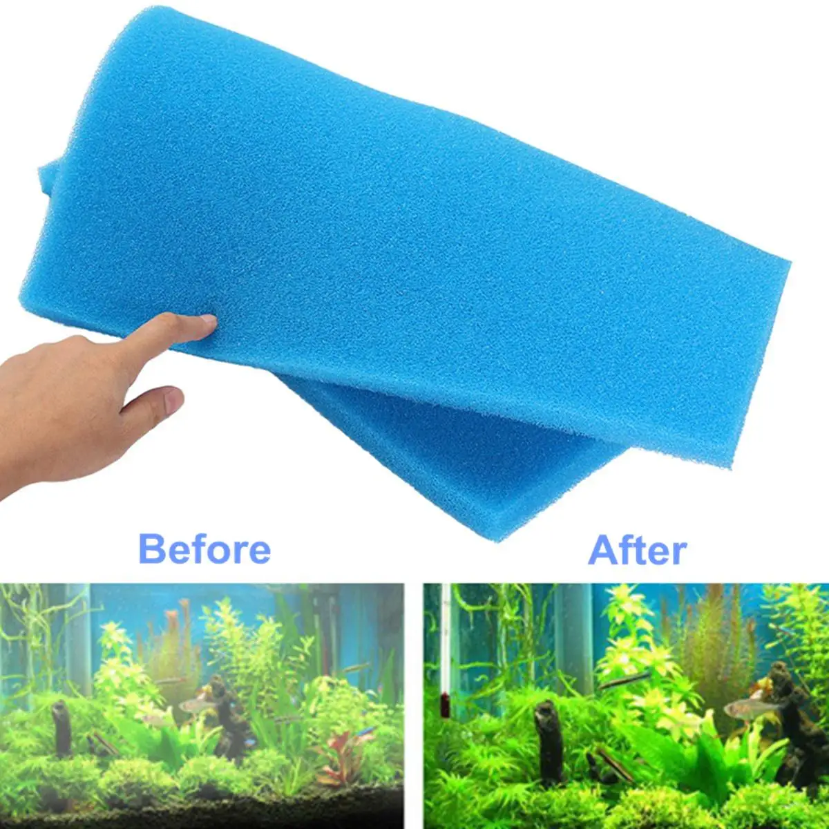Activated Carbon Filtration Foam Pad Filter Aquarium Square Biochemical