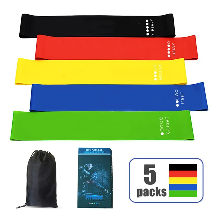 

Natural Latex Gym fitness hip circle Loop band de resistencia Home Yoga Stretch Workout Resistance Belt Exercise Bands Set, Black red yellow blue green