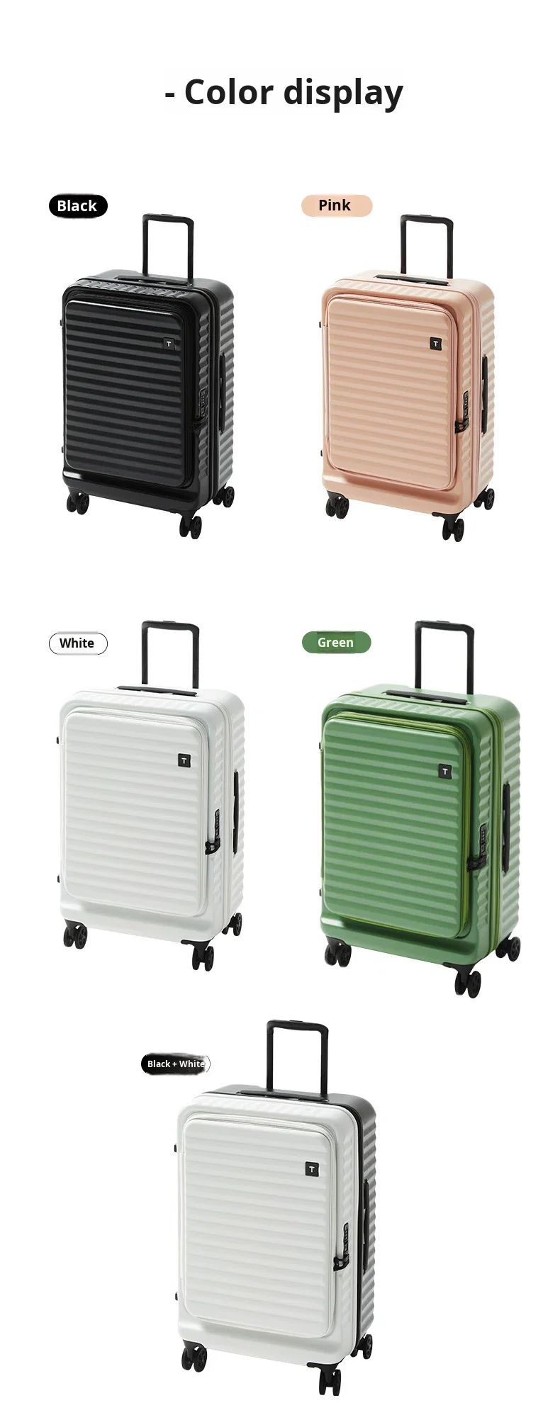 product 20 24 28 inch suitcase travel trolley case universal wheel tsa lock front opening expandable retractable luggage-18