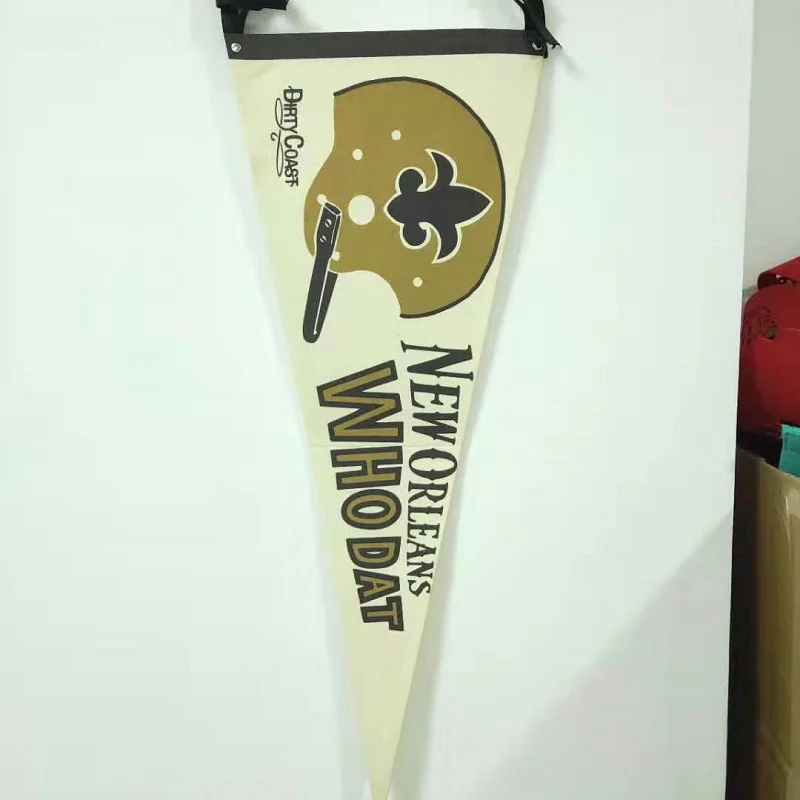 factory wholesale price custom felt triangl pennant flag