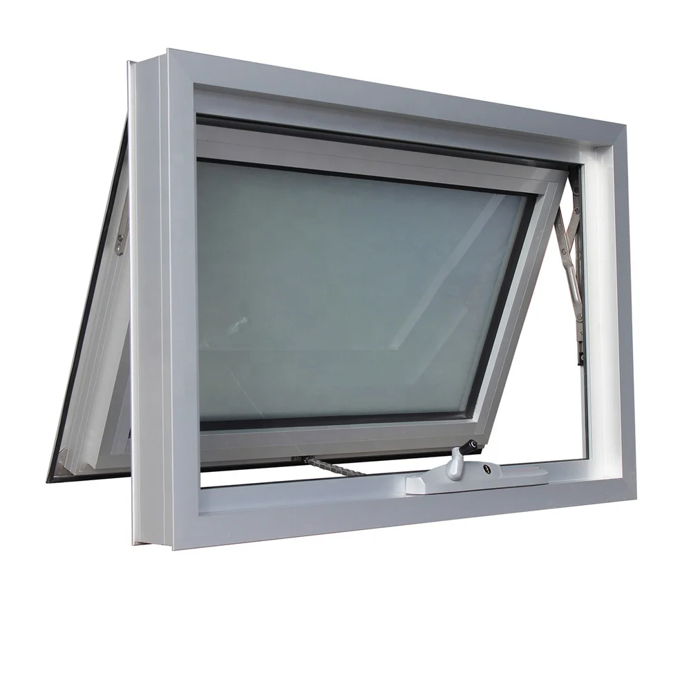 Chain winder frosted glass awning window for shower room