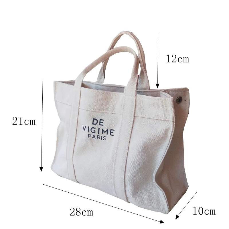 plain white canvas bag