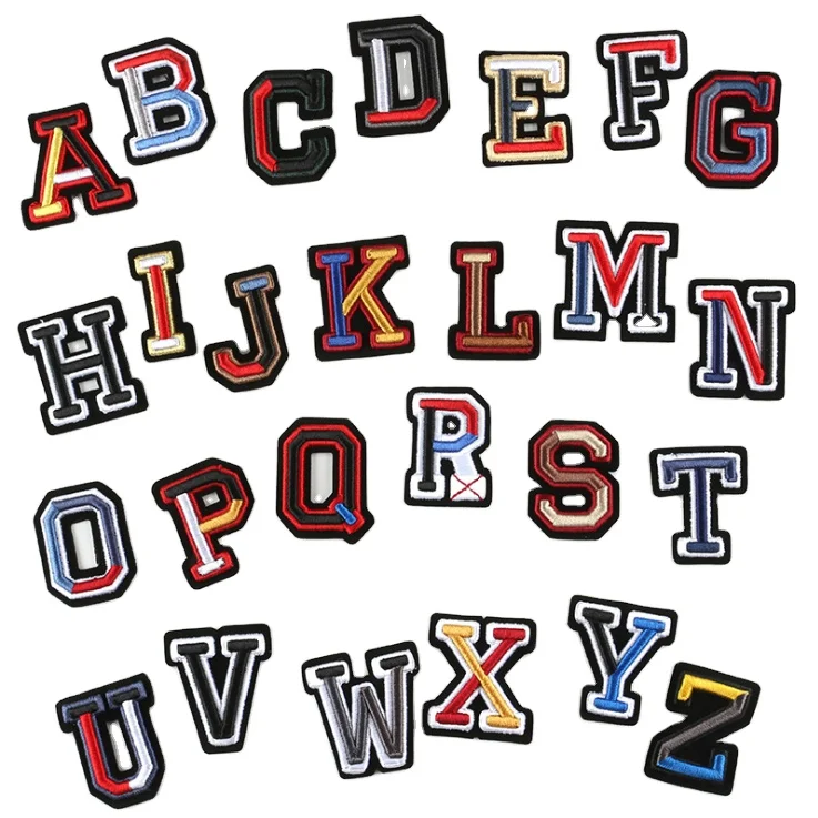 

wholesale 3D Felt Number Hang Iron On Chenille Name Embroidery Patch Alphabet Custom Cartoon Letter Patches for clothing, Custom color