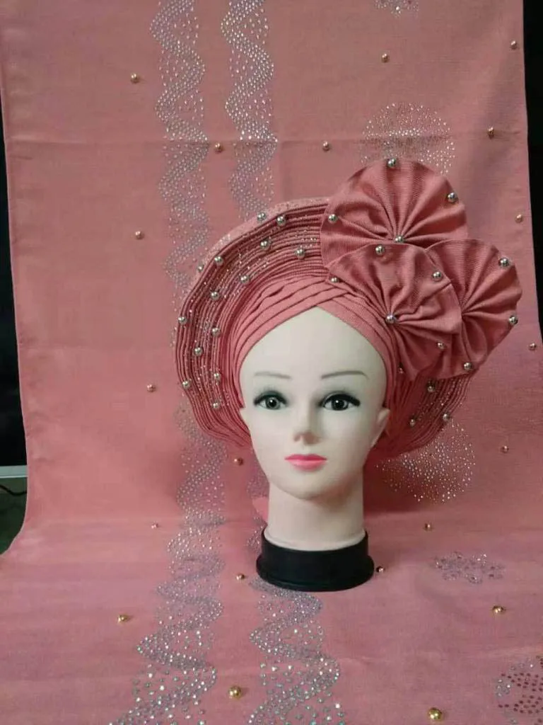 Mikemaycall Silver Aso Oke 2023 Royal Blue Asoke Sego Headtie Purple