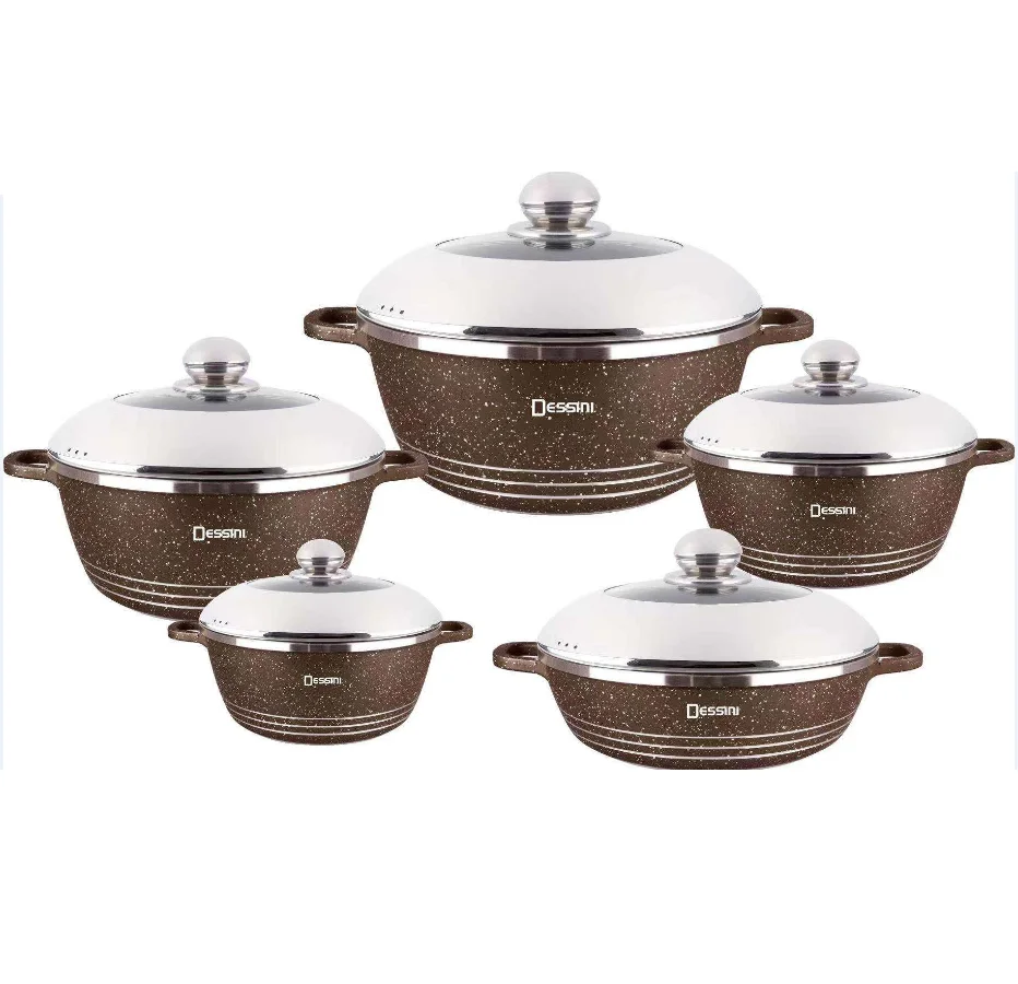 10pcs Dessini Aluminum Cookware Set With Granite Mabrle Coating Buy