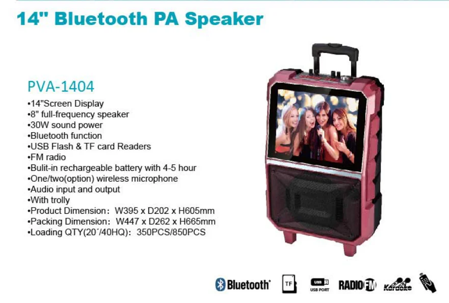2020 new smart system touch screen bt Multifunction WIFI Video trolley speaker with 14 inch karaoke party pa speaker - ANKUX.COM