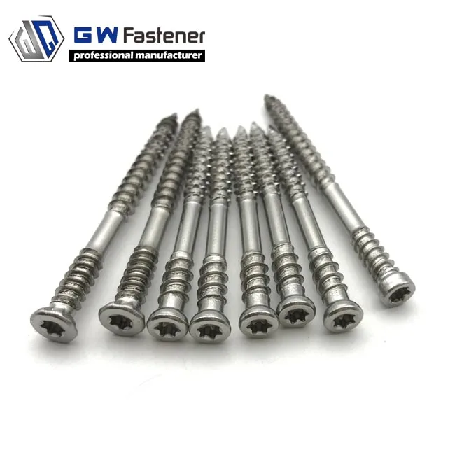 A 2 A4 Stainless Steel 304 316 T17 Cylinder Head Torx Drive Deck Screws