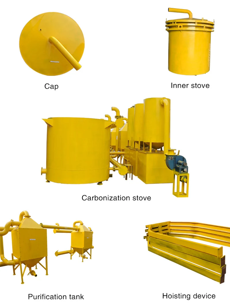 wood log carbonizing stove