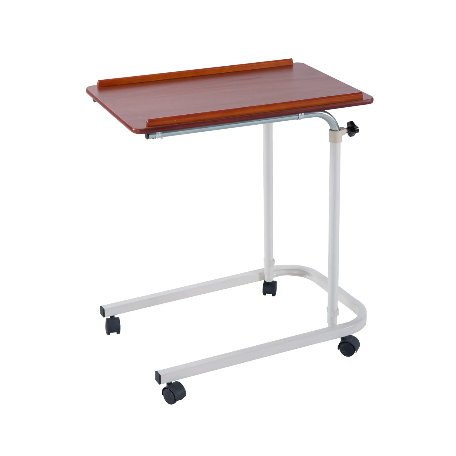 
wood hospital laptop bed table standing adjustable to fit bed 