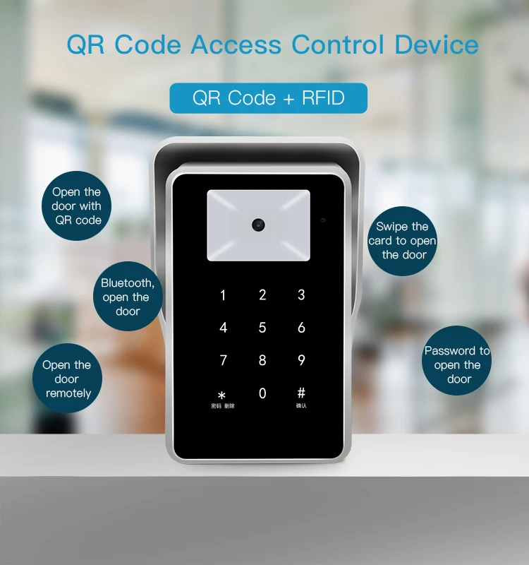 Qr Code Reader Access Control 13.56mhz Ic Card Reader Rs232 Rs485 ...