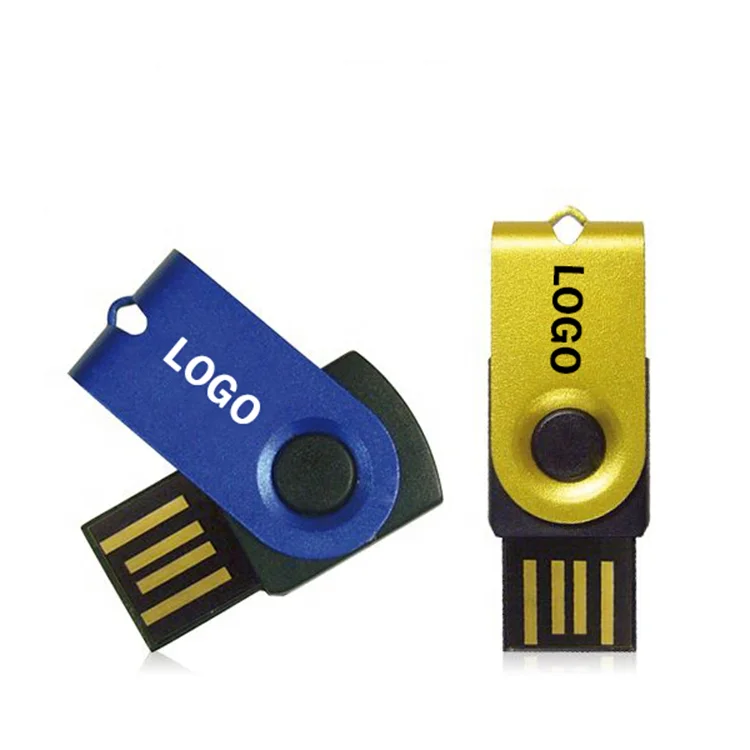 Customized Logo Thin Swivel Usb Flash Drive 2.0 3.0 Metal Usb Pendrive 2GB,4GB,8GB,16GB,32GB Memory Stick Disk Thumbdrive - ANKUX.COM