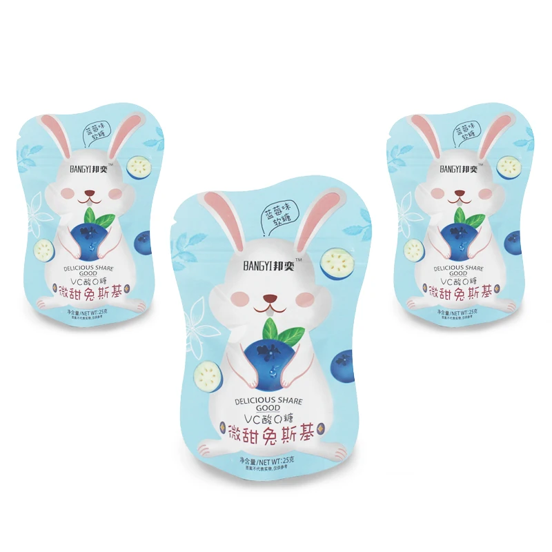 Un-regular shape Aluminum mini cute cotton candy cookies plastic packaging bag