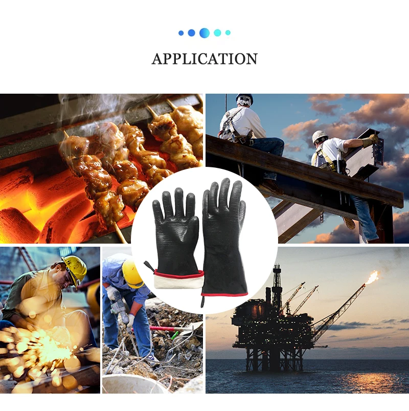 Neoprene Heat Acceptable Resistant Long Gloves Buy Black Neoprene