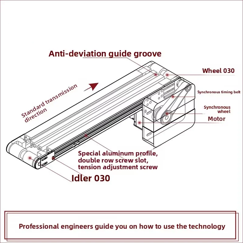 6000 Series PVC Full Belt Conveyor Electrically Controlled Speed Adjustable Small Electric Conveyor Belt Accurate Positioning details