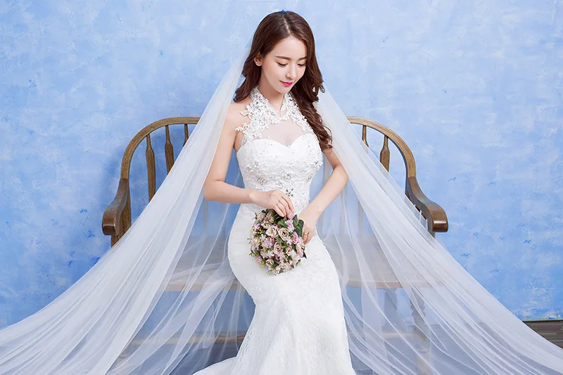 Luxury Gaun Pengantin Strapless Wedding Dress Bridal Gown Mermaid ...