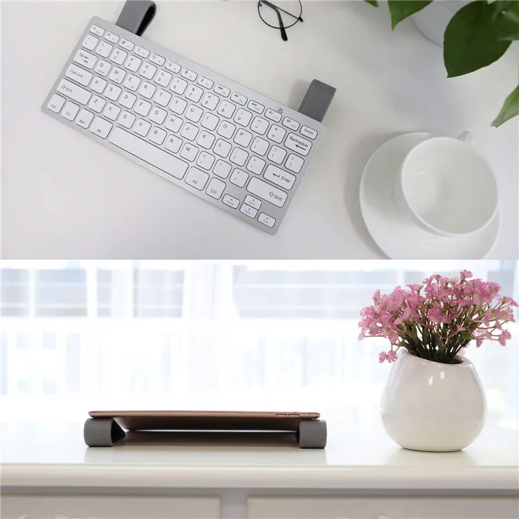 Black 4 Pack Portable Universal Laptop Stands Lightweight Stable Kickstand for Laptop//Tablet//Keyboard Anti-Slip Durable Silicone Elevation Stand