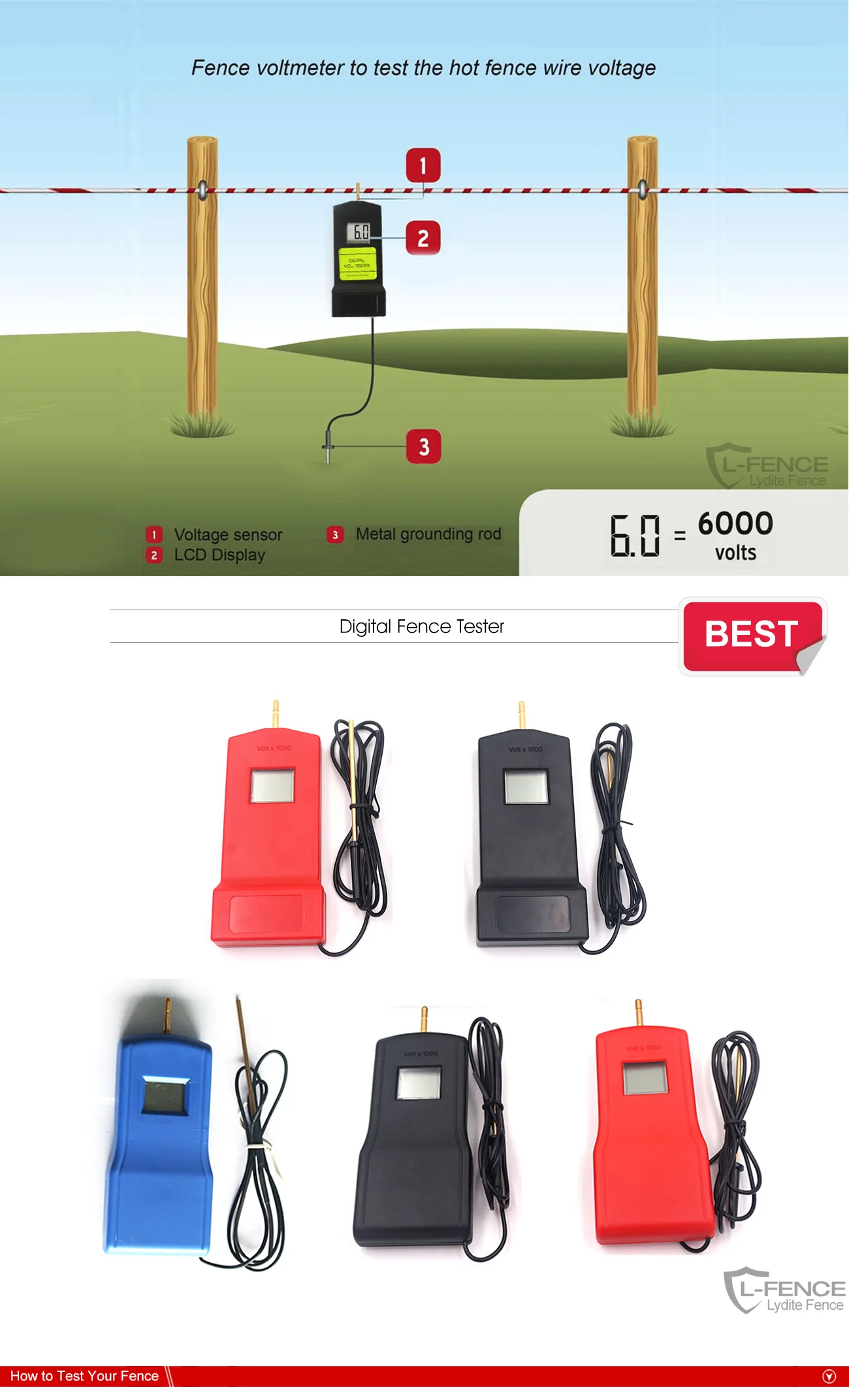 Electric Fence Voltage Tester 6 Neon Light Fence Tester Indicate 10006000v Buy Fence Tester