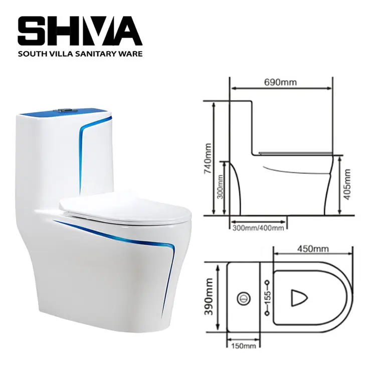 Hot Sales  Ceramic Water Saving Siphonic Closet Dual Flush Toilet Bowl