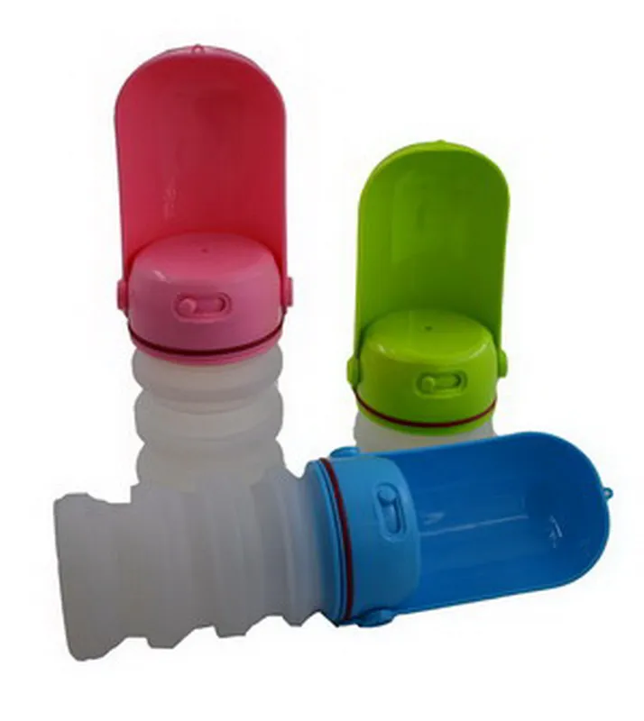 

pet water bottle for dogs foldable icicone Pet Dog Water Bottle,5 Pieces, 3 color