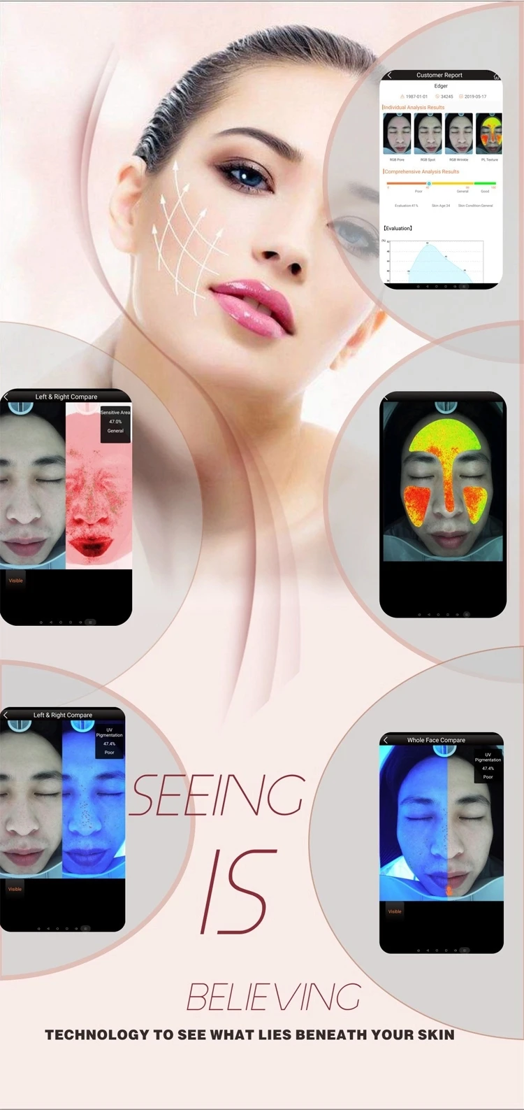 High Quality! Skin Color Analyzer Spectrophotometer/skin Analyser