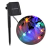 Outdoor colorful discoloration dragonfly solar light string decoration christmas tree garden
