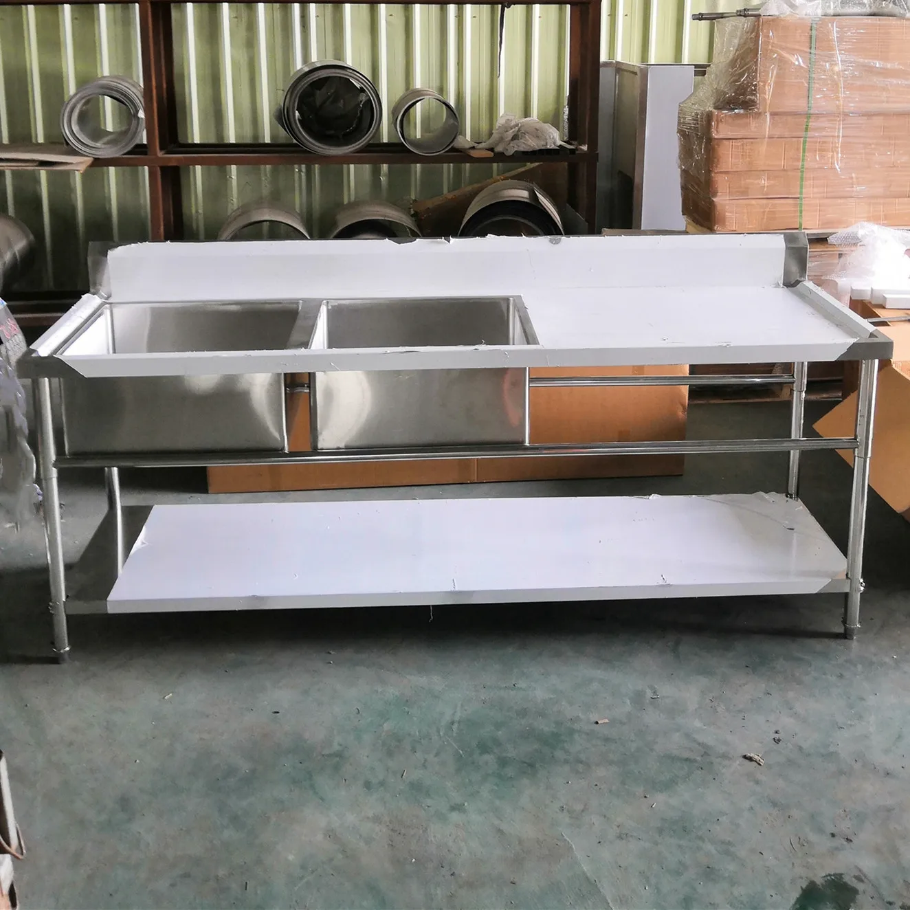 Factory Manufacture Stainless Steel Sinks/Commercial Kitchen Equipment Stainless Steel Sinks