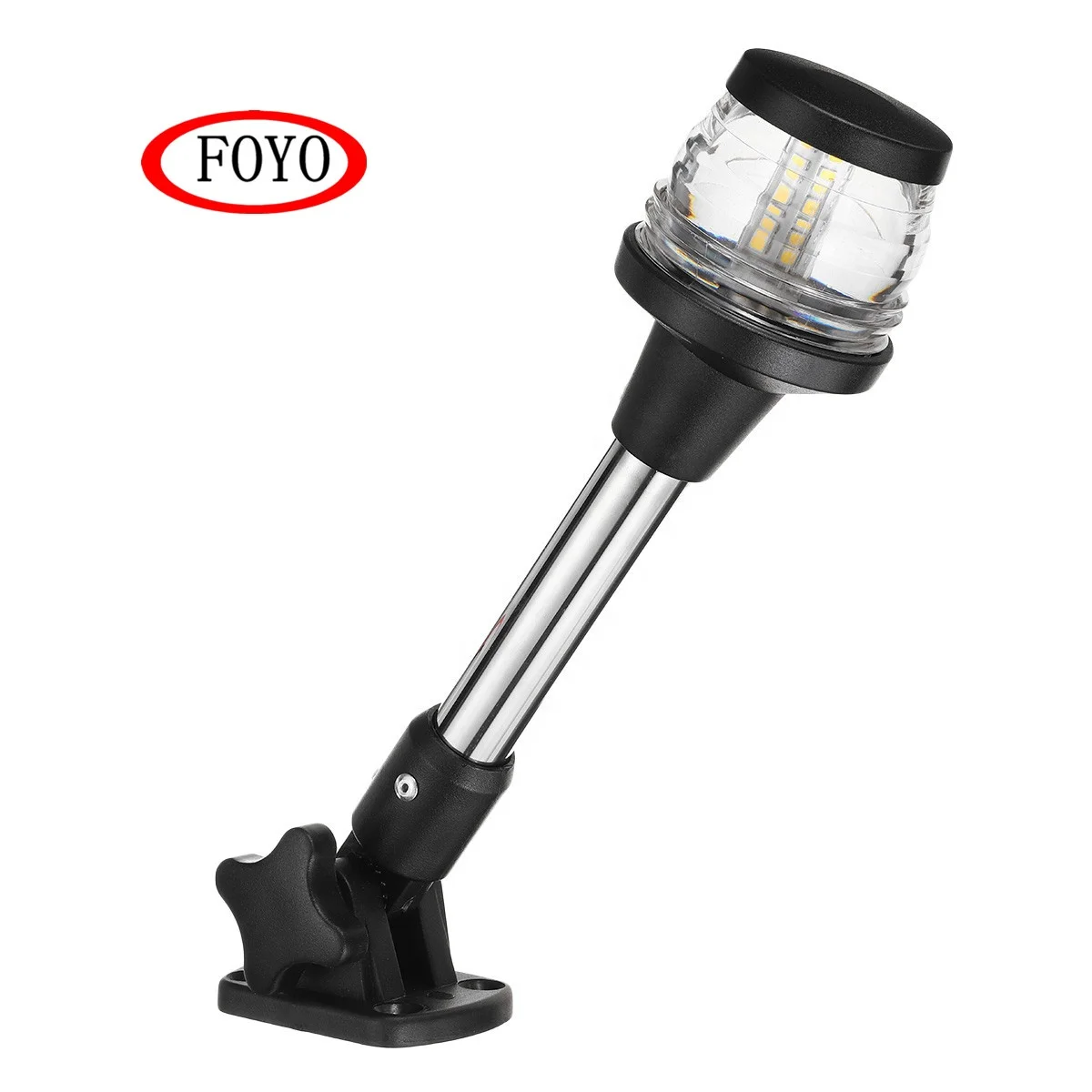 FOYO Brand New Pactrade Marine Boat Fold Down LED Navigation Light Stern Anchor Light 12-24V