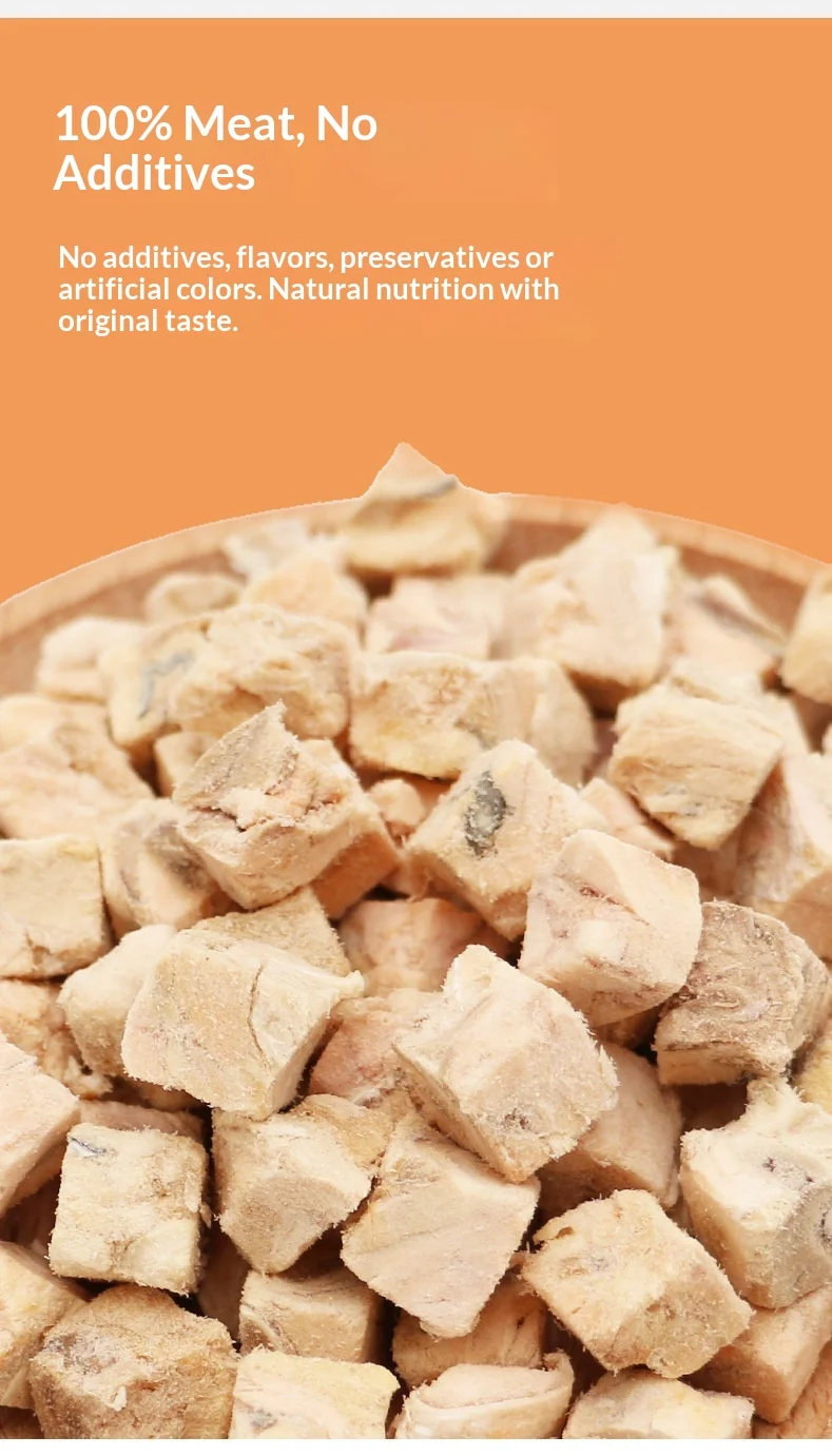 Pet Freeze-Dried Salmon Large Particles Cat & Dog Snacks No Additives Wholesale Made in Weifang Shandong supplier