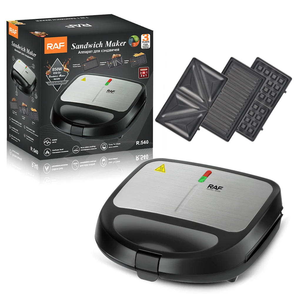 Raf Breakfast Sandwich Maker 3 In 1 Electric Home 2023 Bestselling Breakfast Easy To Clean Non
