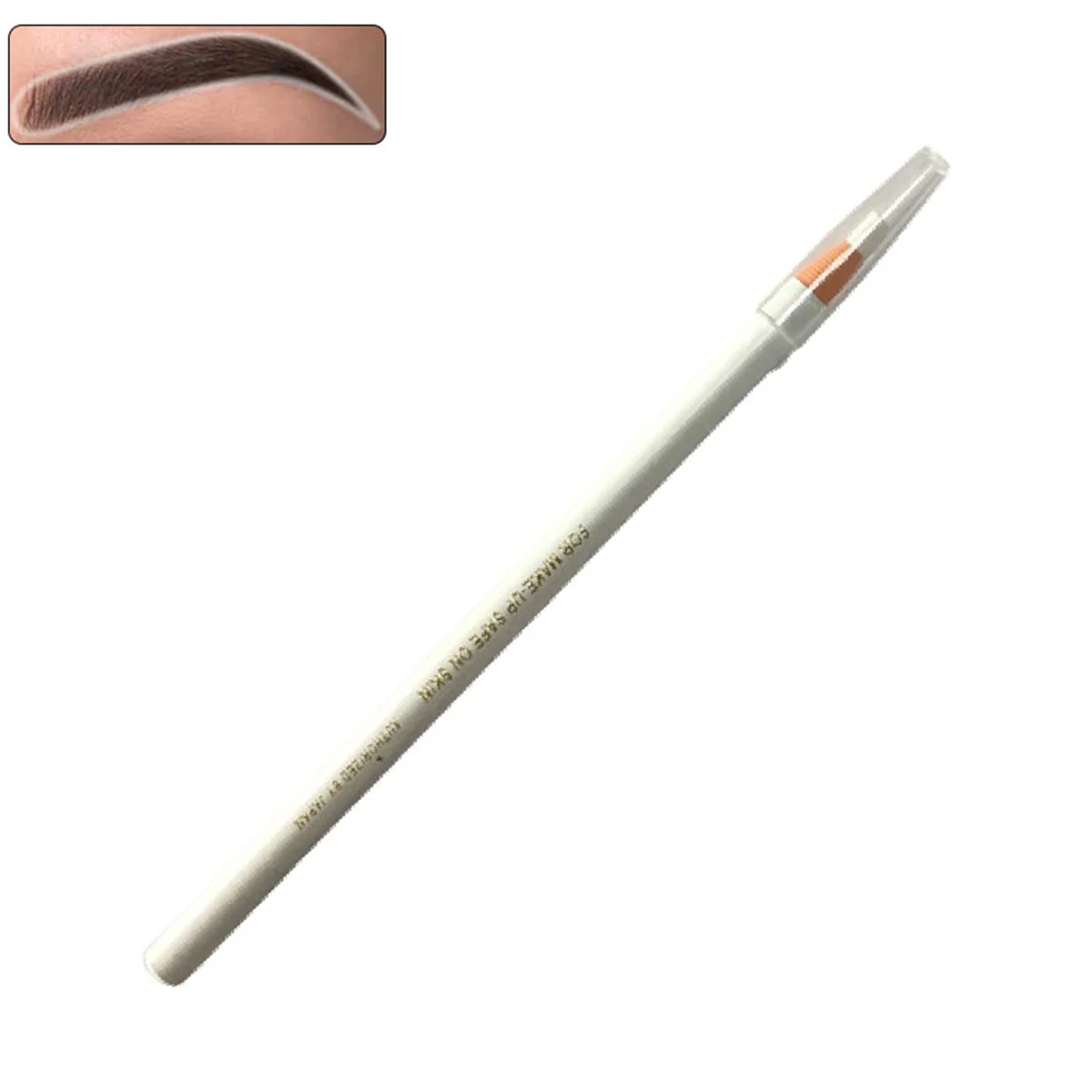 White Color Eyebrow Peel Off Pencil Waterproof Marker Liner Pen Permanent Makeup Microblading 