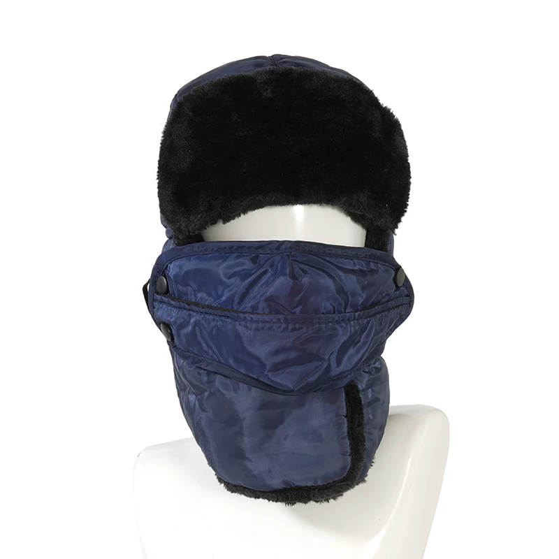 
Russian style aviator trooper hat ski windproof earflap faux fur hats for women winter warm 