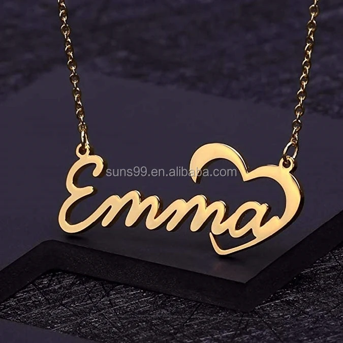 stainless steel custom name necklace