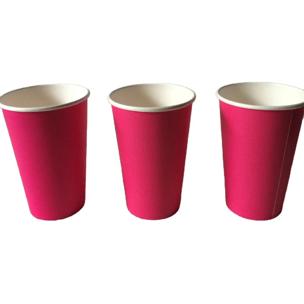 
GiveU Hot Drinking Juice Tea Coffee Single Wall Red Paper Cups 
