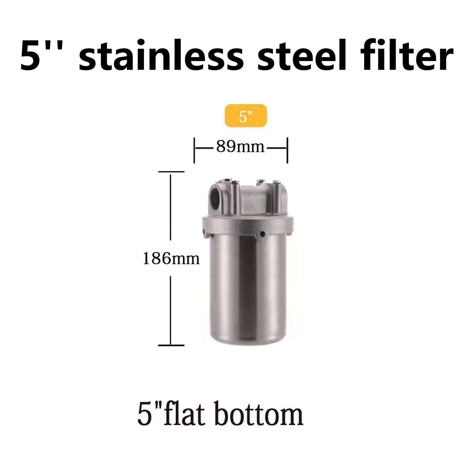 5 Inch Stainless Steel Filter Tank Or Softener Tank For Water Treatment
