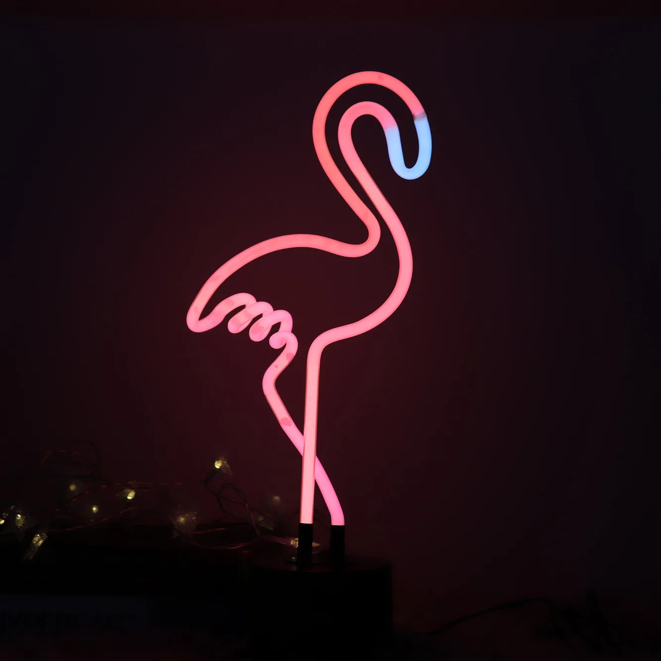 Flamingo neon sculpture glass neon light sign 12 v dc neon lamp hand bending oem factory china suppliers