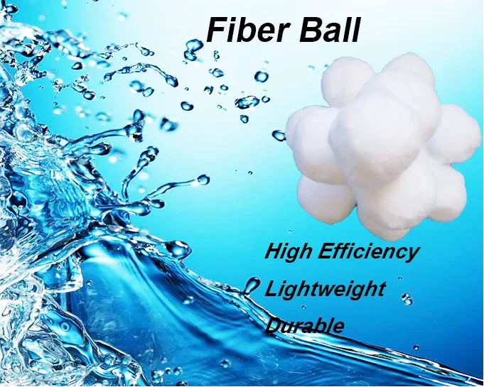 Low Head Loss Fiber Ball Filter Material for Water Treatment