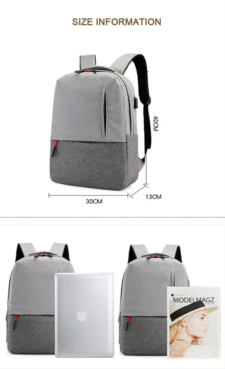 Backpack Men School Student Loptop Backbags For Gift Usb Backpack ...