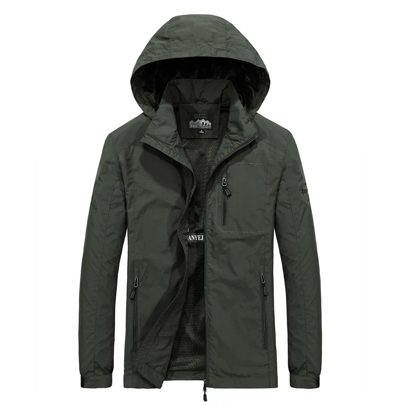 Men's Lightweight Hooded Waterproof Jacket For Spring And Autumn_voghion.com