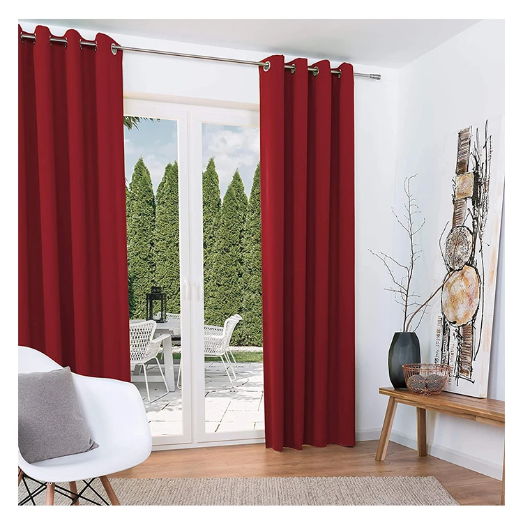 Cheap Black Out Living Bathroom Shower Room Quality Window Curtain Efficient Blackout Grommet Curtain Panel