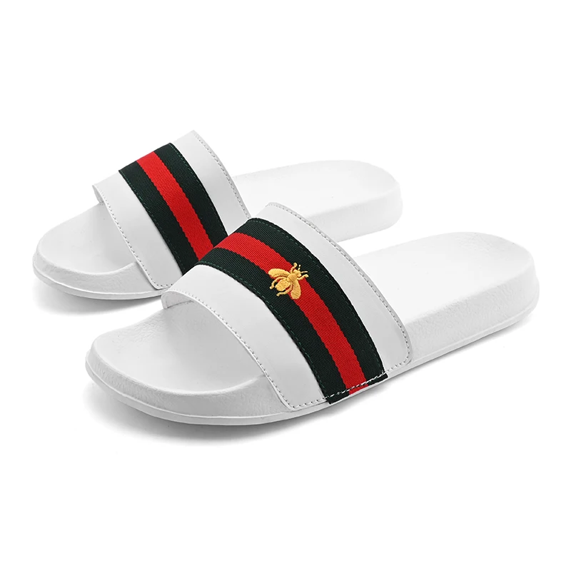 

Wholesale Fashion Brand House Slippers Rubber Indoor Outdoor Beach Designer Slides Men's Slippers luxury Slides Men