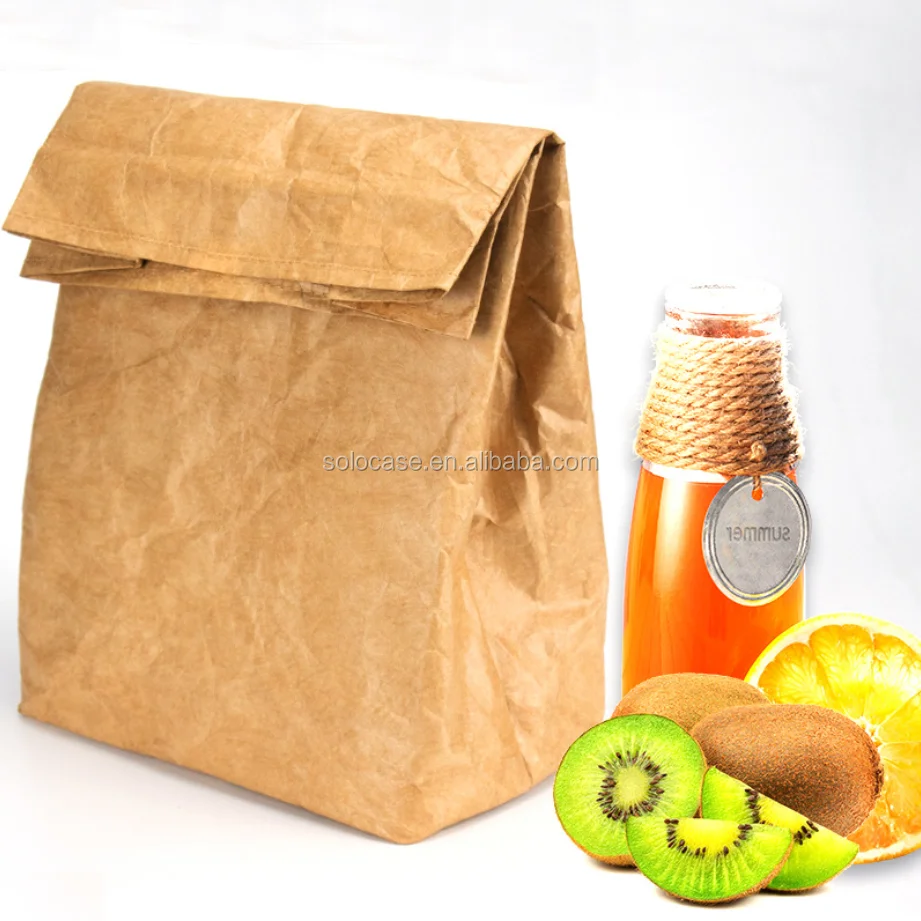 Insulated Thermal Kraft Paper Lunch Bag