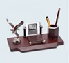metal eagle handicraft pen case wood clock digital calendar table clock