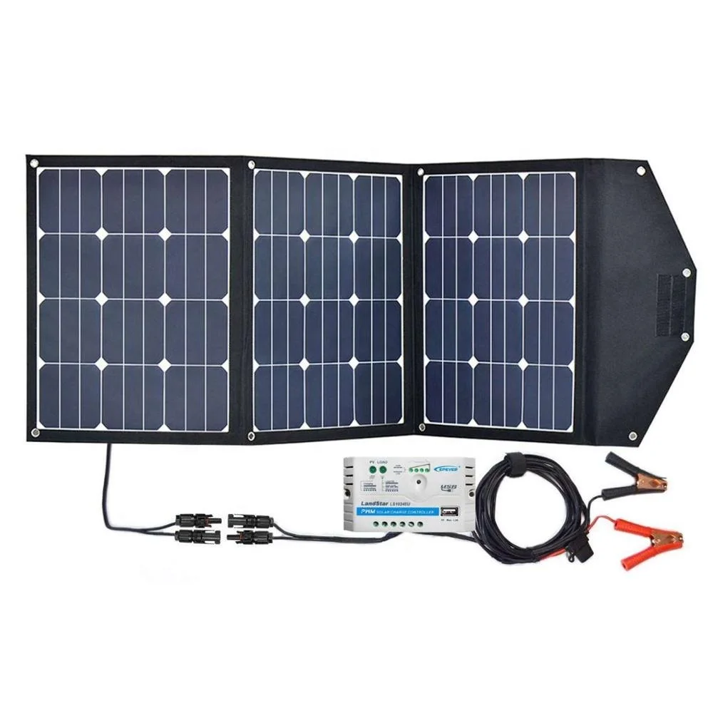 Bifacial 12V solar panel mounted on marine railing capturing reflected light